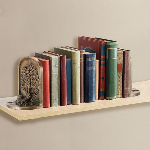 Solid cast iron construction of Craftsman Road bookends in detail