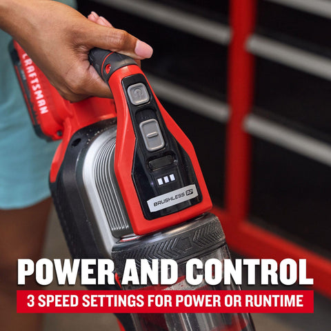 CRAFTSMAN V20 beater bar minimizes hair tangling during cleaning