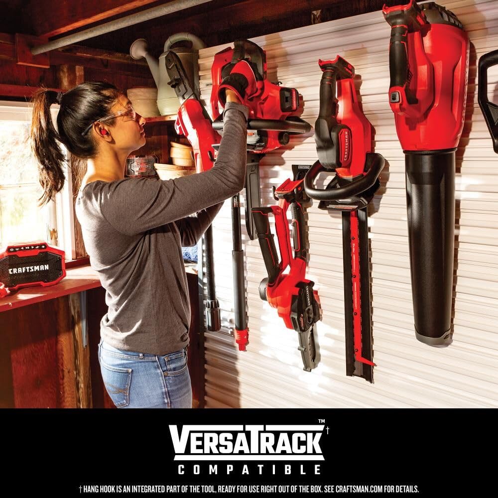 CRAFTSMAN V20 removable battery enables charging away from the main unit.