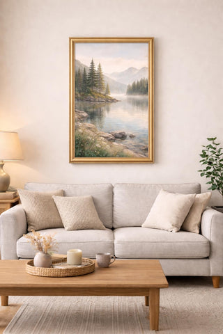 Craig Frames plexiglass face 24x36 protects artwork while maintaining clarity.