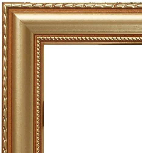 Craig Frames Victoria gold back hardware supports secure vertical or horizontal hanging.