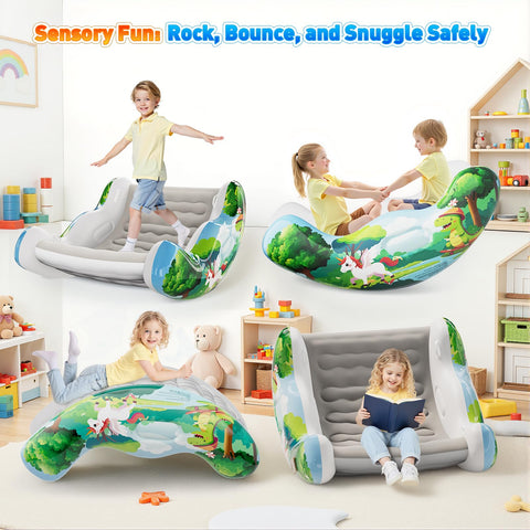 Crakrora sensory chair kids rocking action for motor exploration and focus