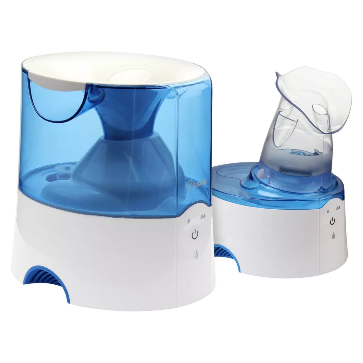 Crane 2-in-1 warm mist humidifier front view for room comfort