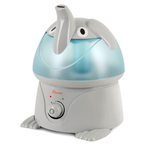 Crane elephant humidifier in a kid's room adds playful design and gentle humidity