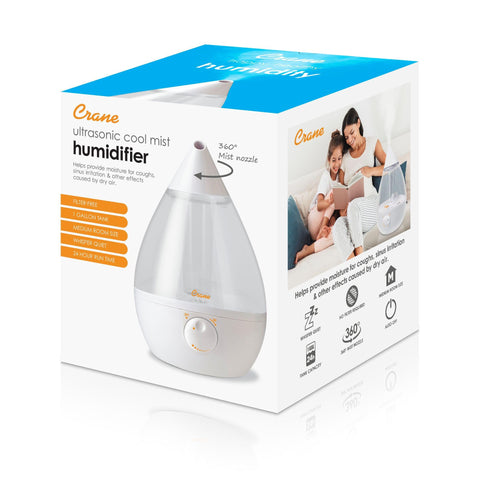 Crane design collection humidifier complements modern home decor.