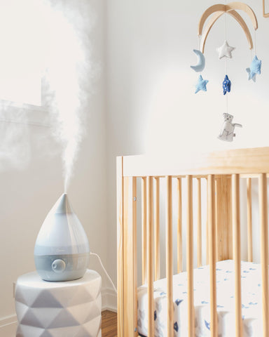 Crane Ultrasonic Cool Mist Humidifier drop shape design blends with decor