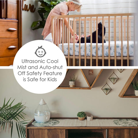 Crane humidifier in kids' room supporting peaceful sleep.