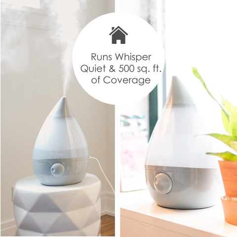 Crane humidifier in an office space providing steady humidity