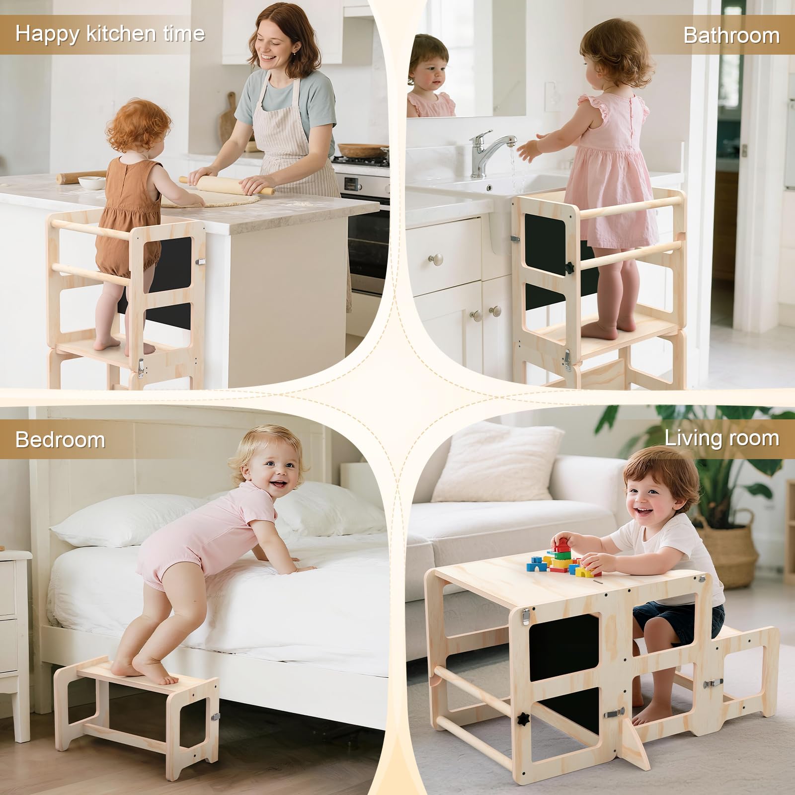 Cravenook toddler step stool table-assembly setup demonstrates quick assembly.