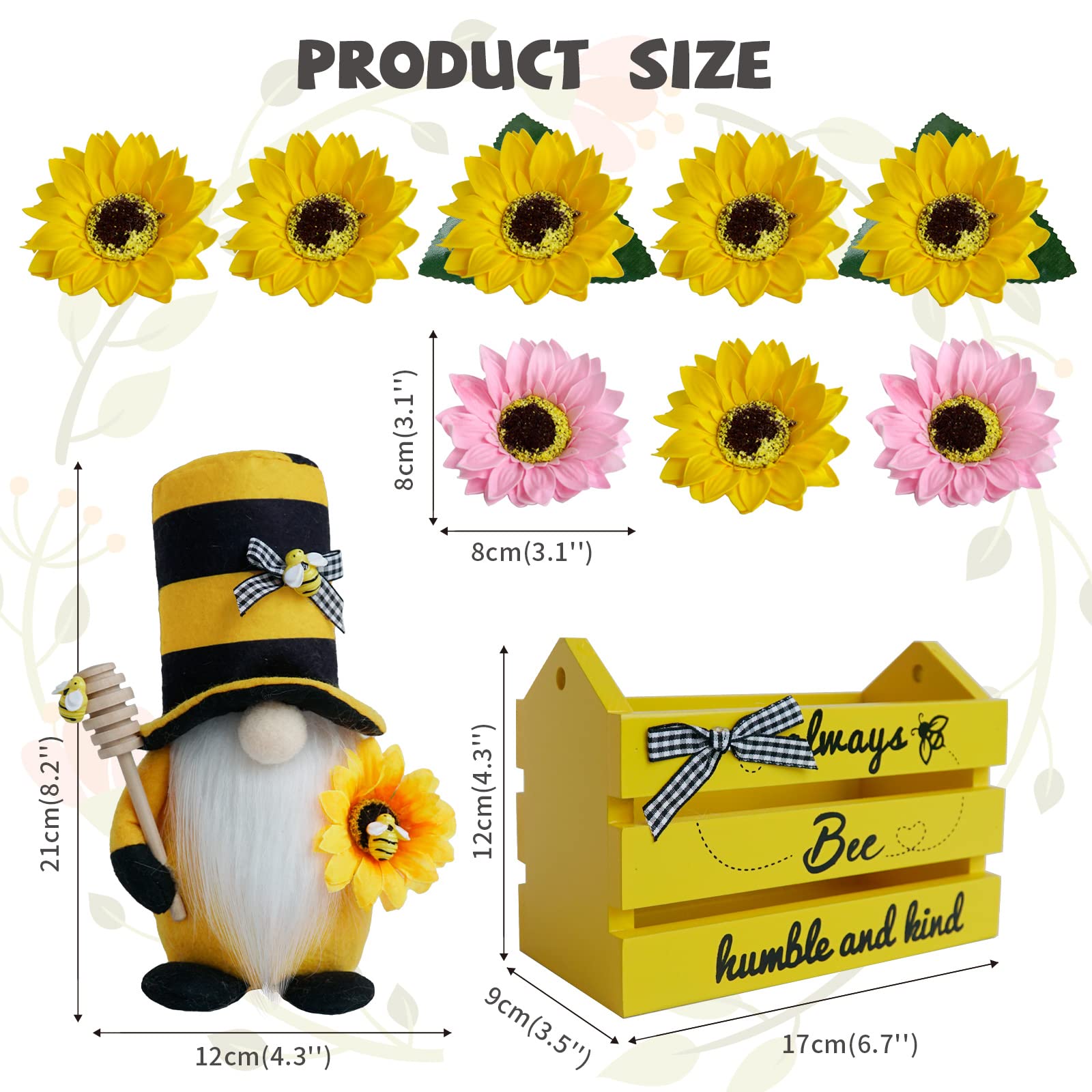 CRCZK artificial sunflowers brighten shelves and tabletops with seasonal cheer