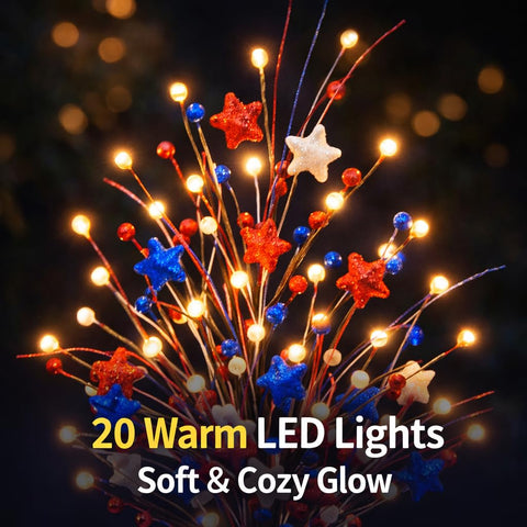 CRCZK LED-lit centerpiece suitable for Memorial Day and Fourth celebrations