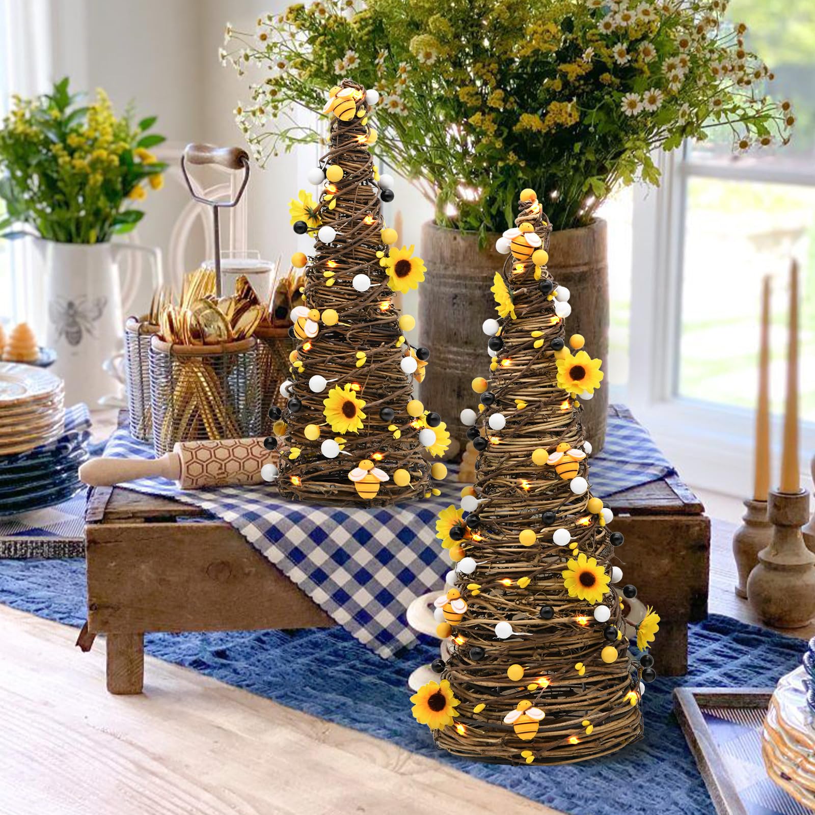 CRCZK rustic farmhouse decor suited for spring and summer tables