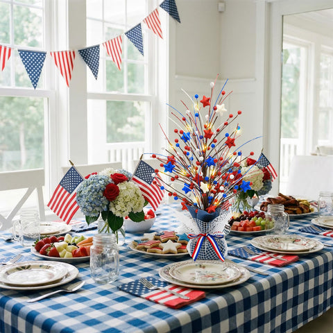 CRCZK rustic farmhouse rattan tree brings Americana charm to any room