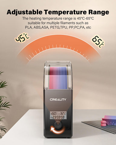 Creality Filament Dryer Box Pro 2.0 top view highlighting compact design