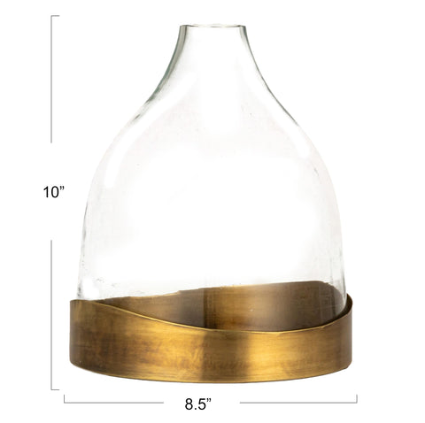 Creative Co-Op Antique Brass Metal Tray accent for display pieces