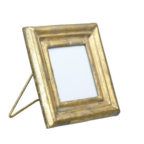 Creative Co-Op Antiqued Gold Square Frame holds 3.5 x 3.5 photo securely