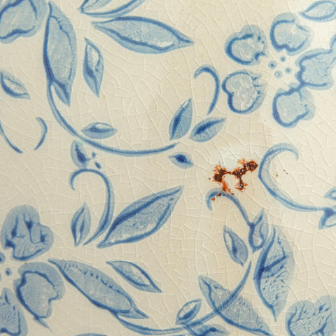 Creative Co-Op DF2720 blue pattern vase adds color and texture to any room.