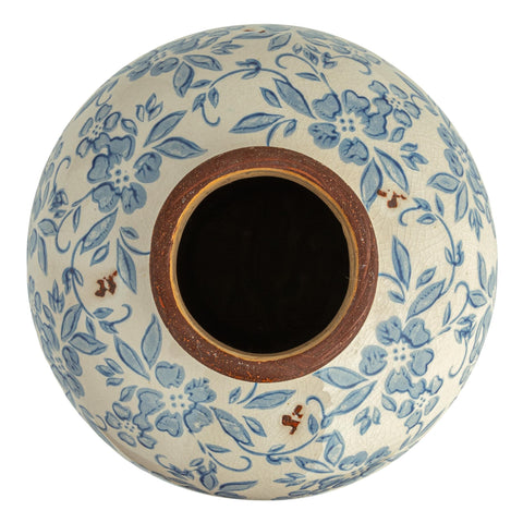 Creative Co-Op DF2720 indoor-use vase without drainage hole supports live or artificial plants.
