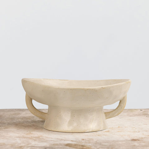 Creative Co-Op elevated-base bowl raises items for easy grabbing