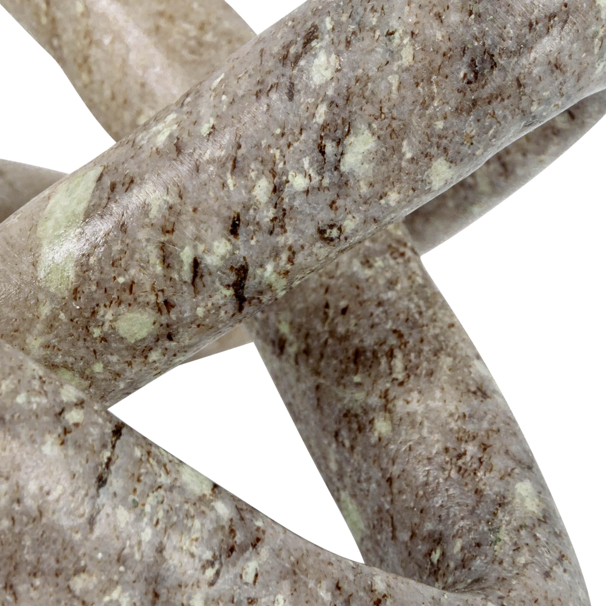 Beige marble link knot by Creative Co-Op as a sculptural centerpiece