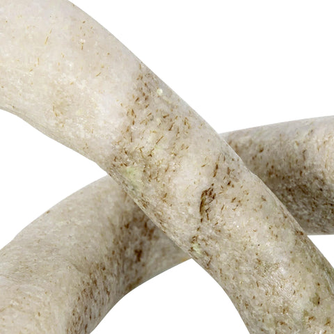 Creative Co-Op marble link knot displayed on console for modern styling