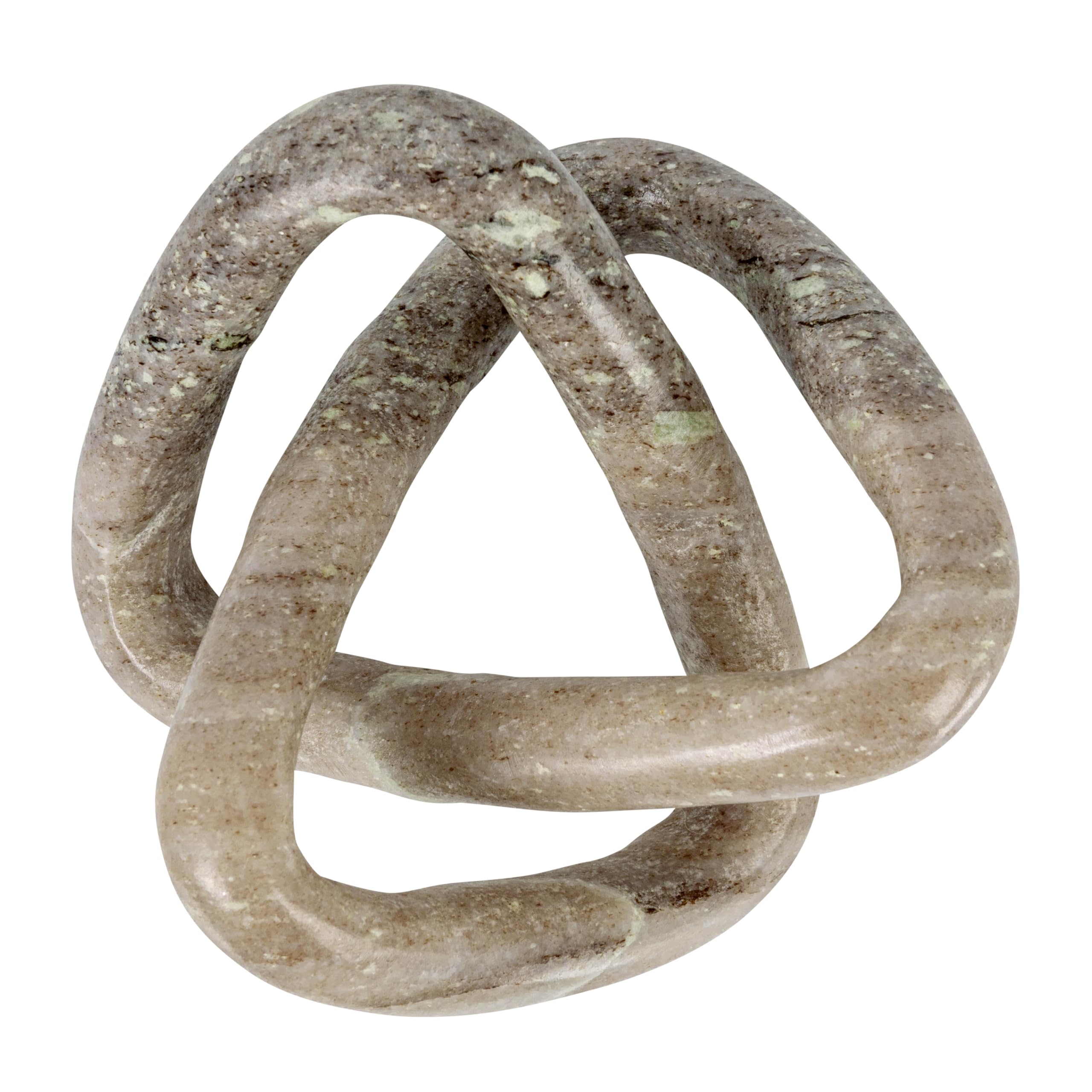 Beige marble link knot from Creative Co-Op enhances minimalist decor