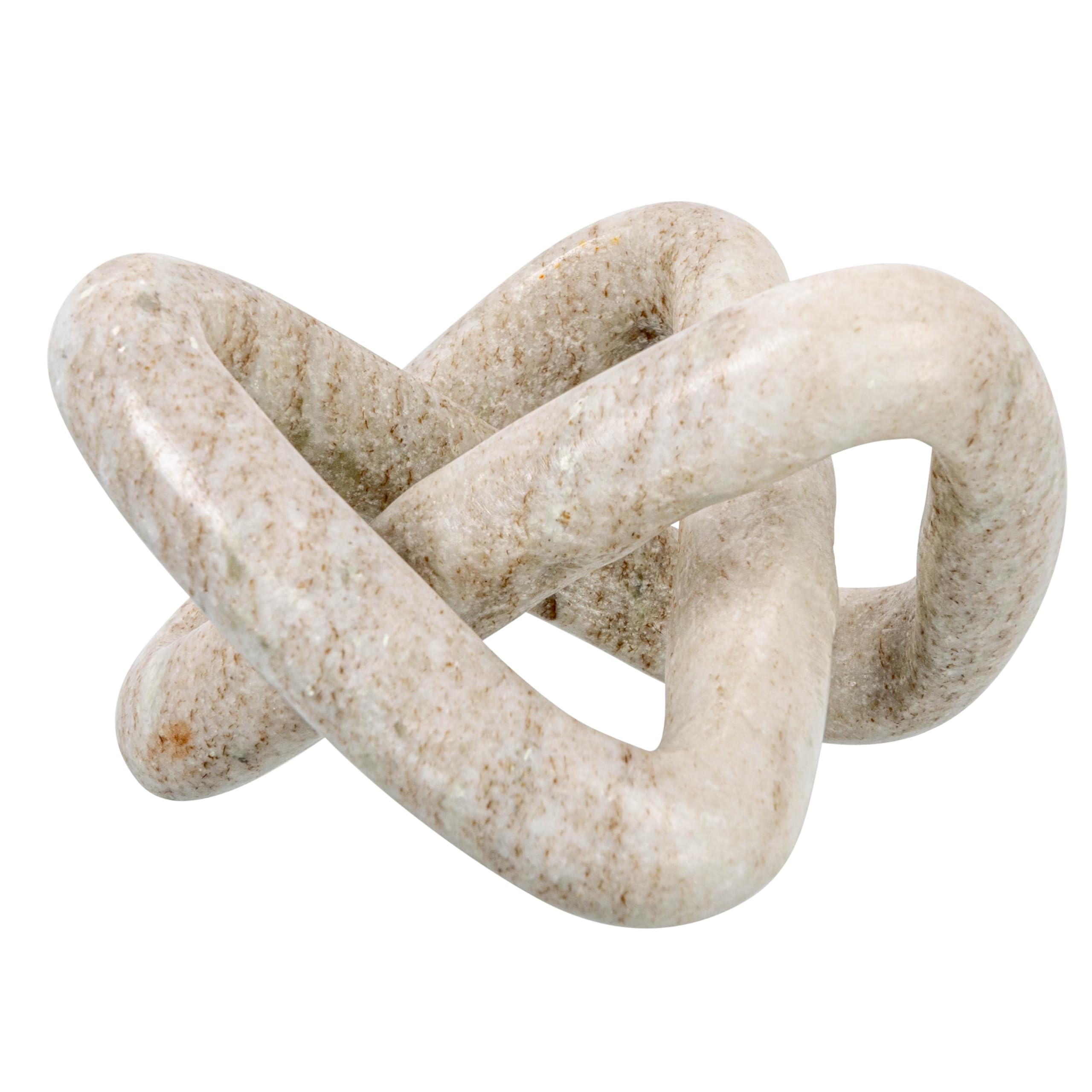 Creative Co-Op decorative marble knot on a side table for texture