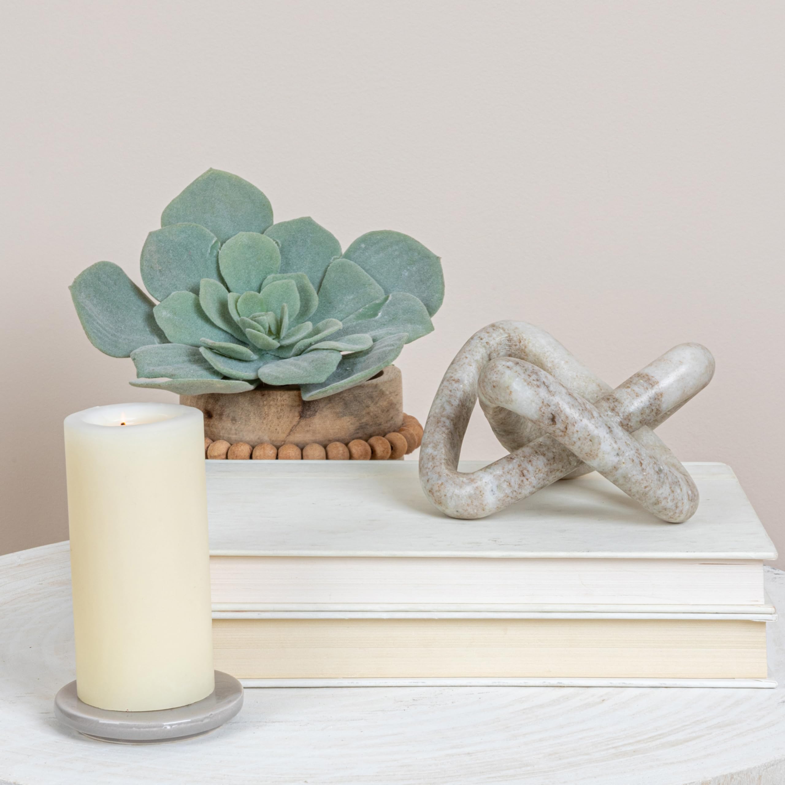 Handcrafted marble knot by Creative Co-Op adds unique artful touch