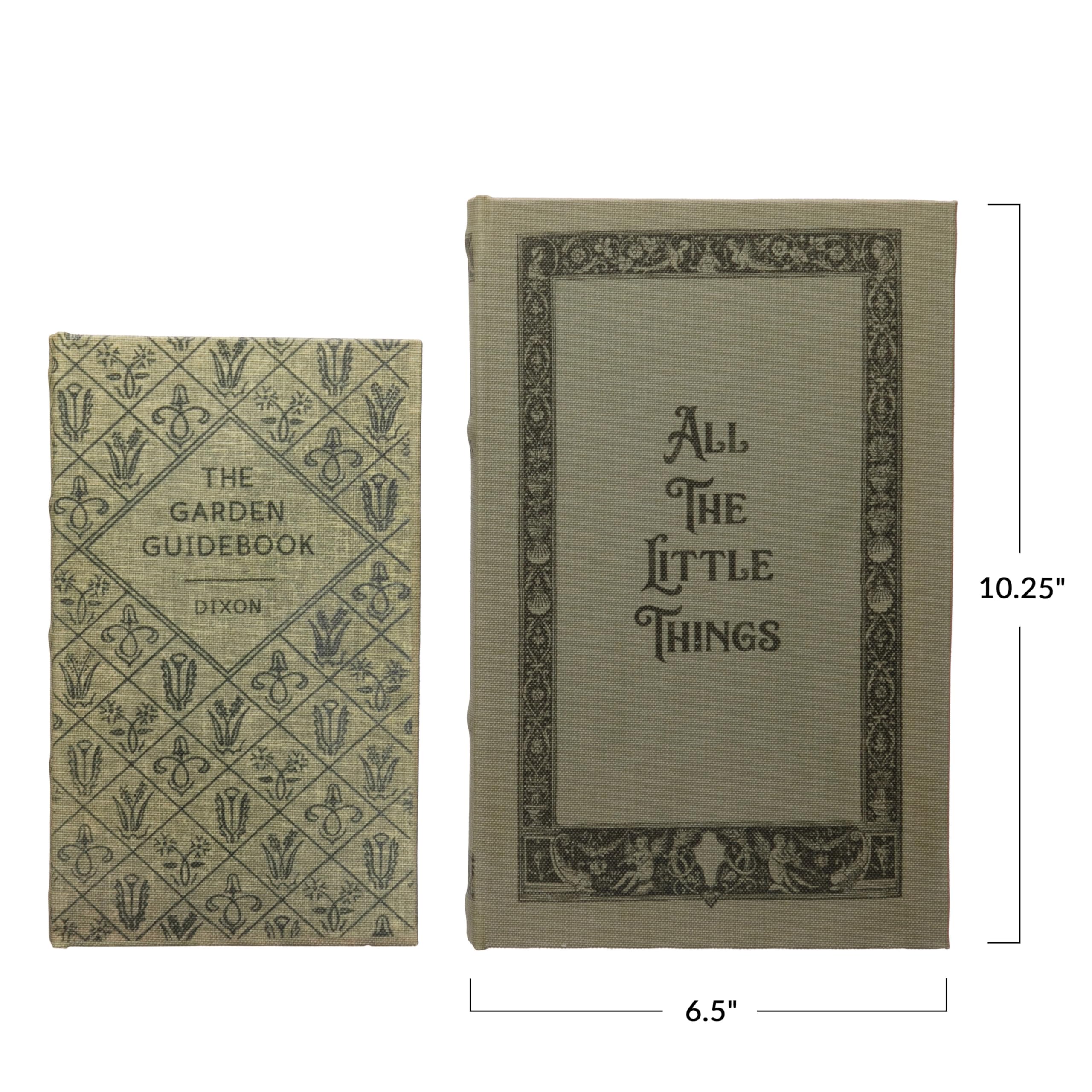 Creative Co-Op two-box set featuring All The Little Things and The Garden Guidebook for versatile decor.