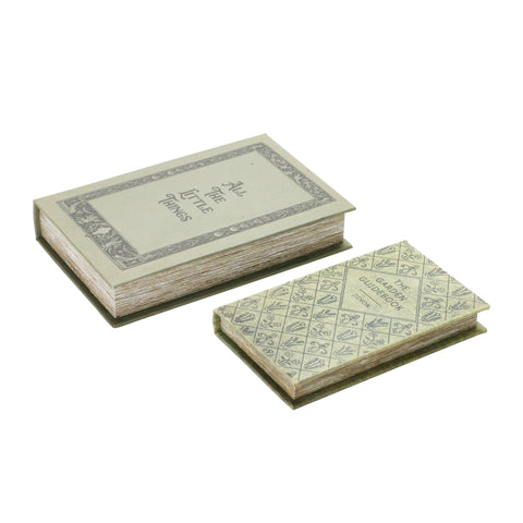 Creative Co-Op side table display with notepad and pen for tidy essentials.