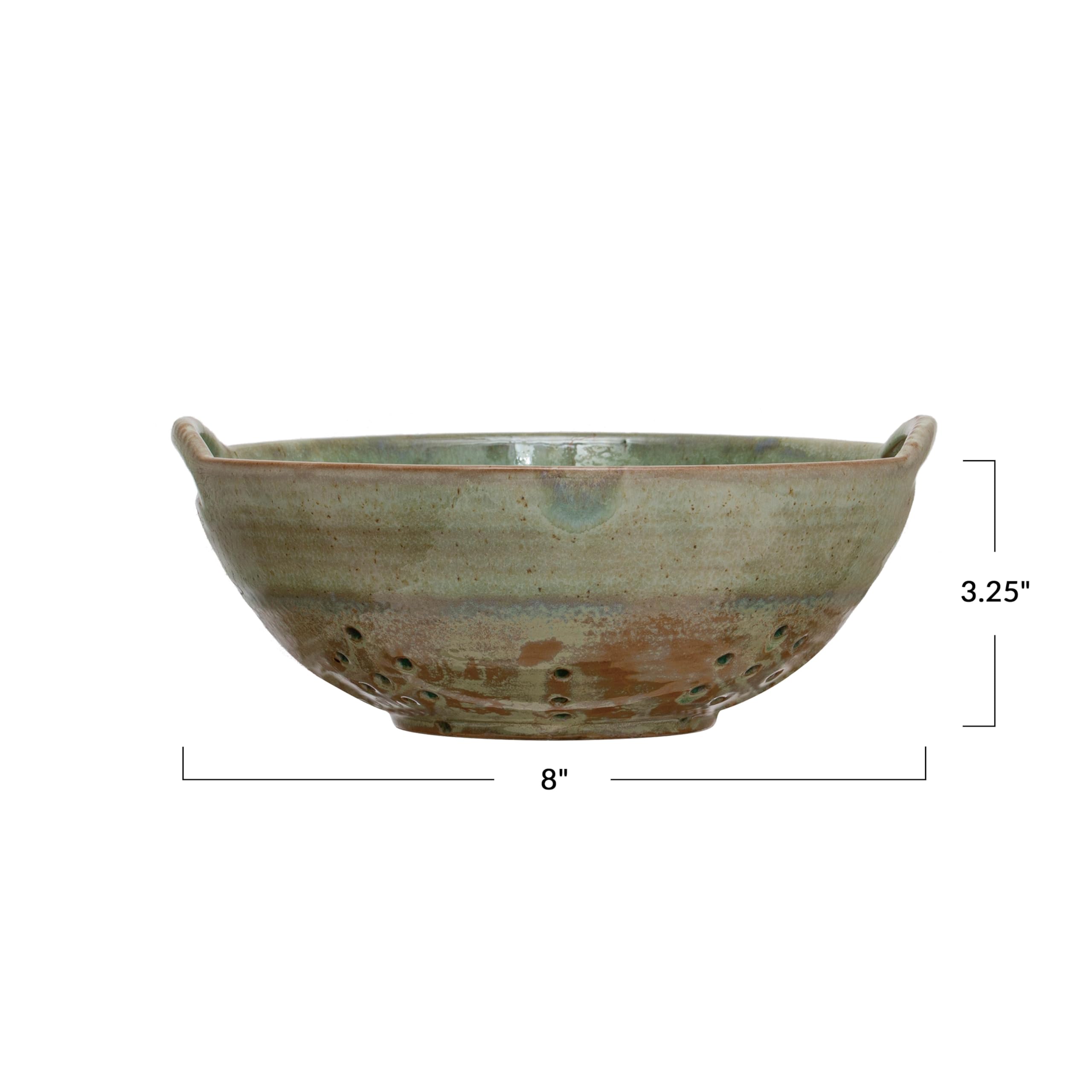 Creative Co-Op 100% stoneware berry bowl emphasizes sturdy daily use.