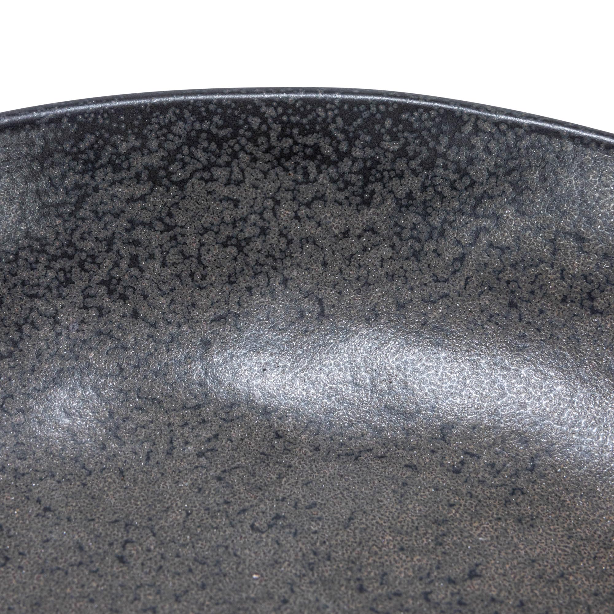 Creative Co-Op stoneware bowl close-up showing unique glaze variation