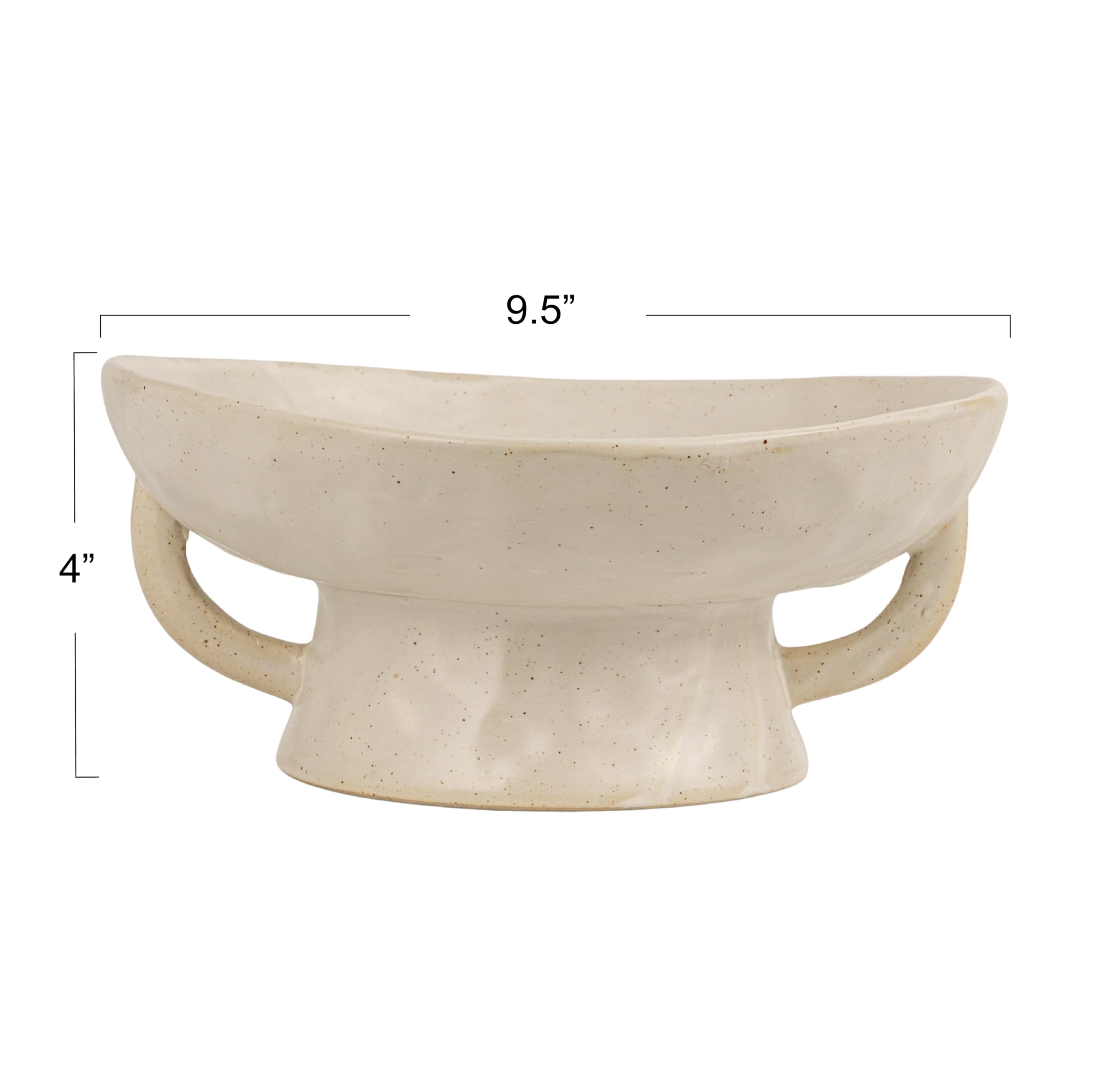 Creative Co-Op white reactive glaze bowl with unique glaze variation