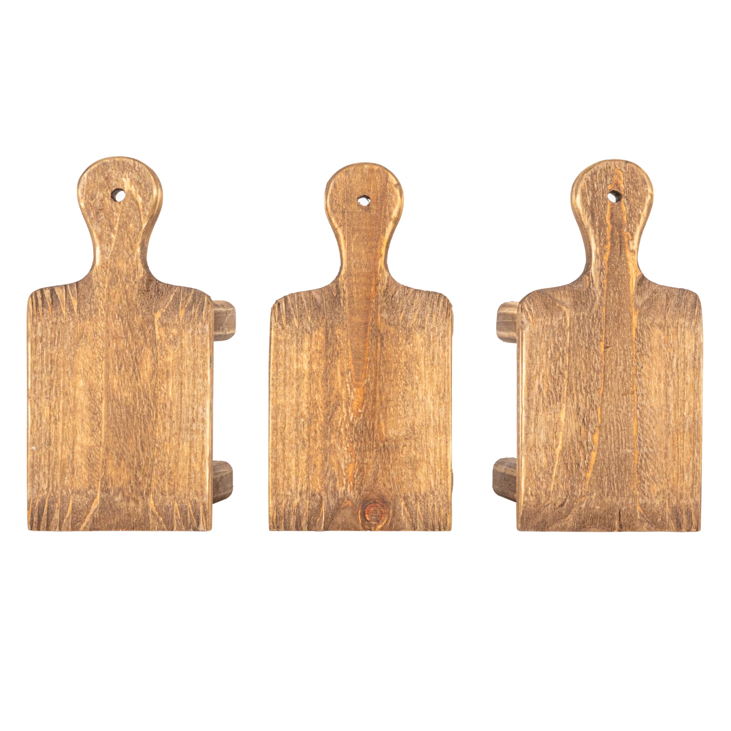 Creative Co-Op wooden pedestal top view highlights a sturdy, compact surface.