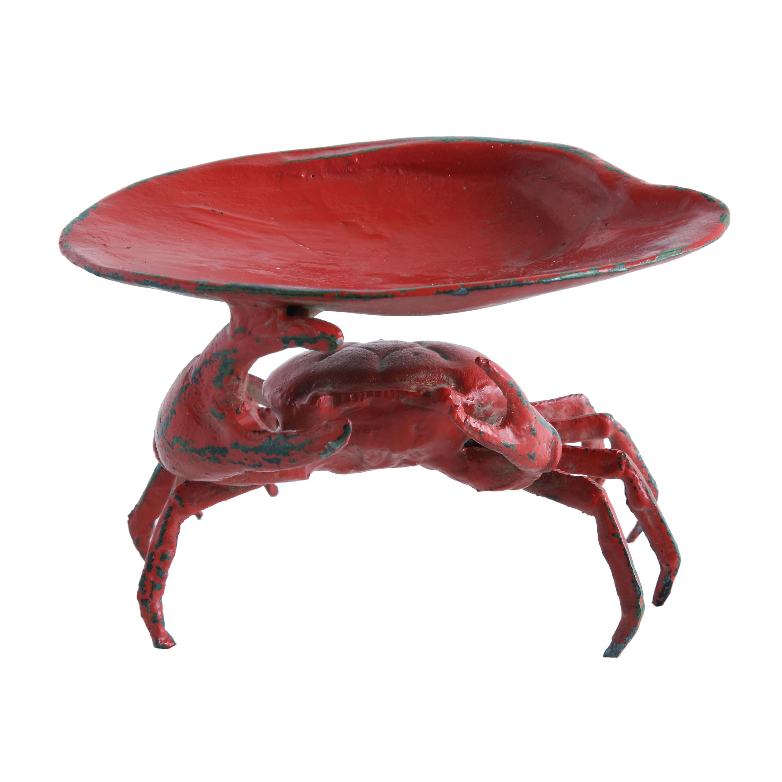 Creative Co-Op red crab dish serves as a soap or trinket tray