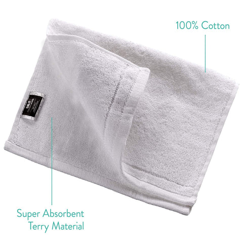 Creative Scents fingertip towels folded close-up, showing durable finished edges