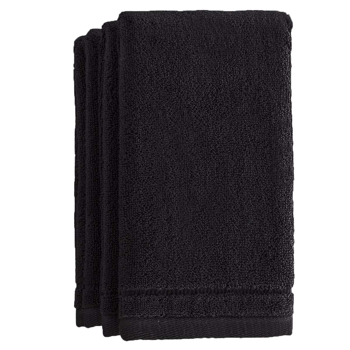Creative Scents cotton fingertip towels in black, 11x18, ideal for quick hand drying.