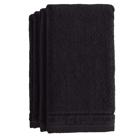 Creative Scents cotton fingertip towels in black, 11x18, ideal for quick hand drying.