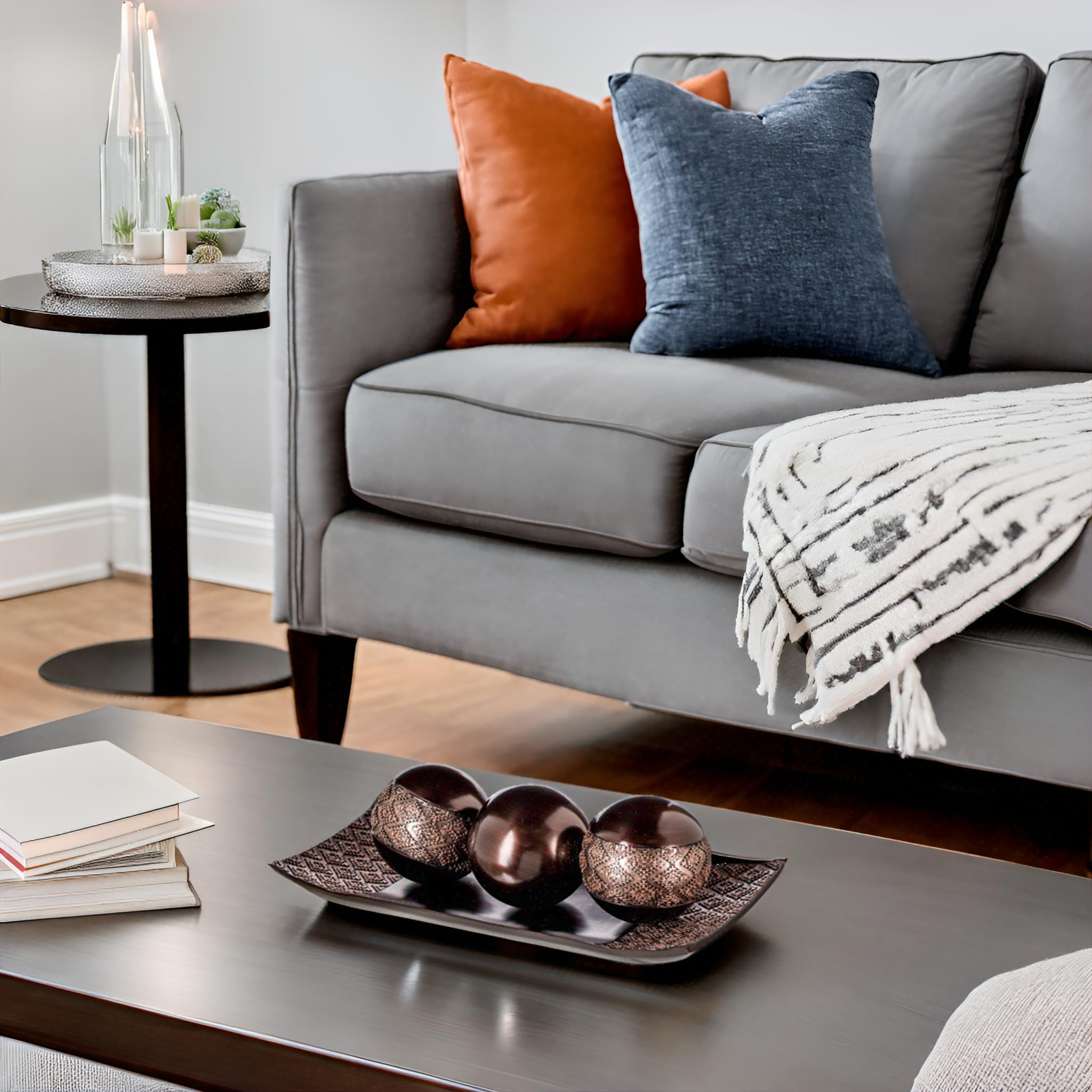 Creative Scents Dublin Brown Orbs Set, balanced decor for shelves.
