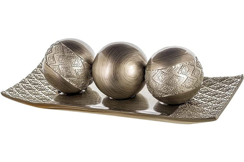 Creative Scents Dublin silver decorative tray centerpiece for dining tables