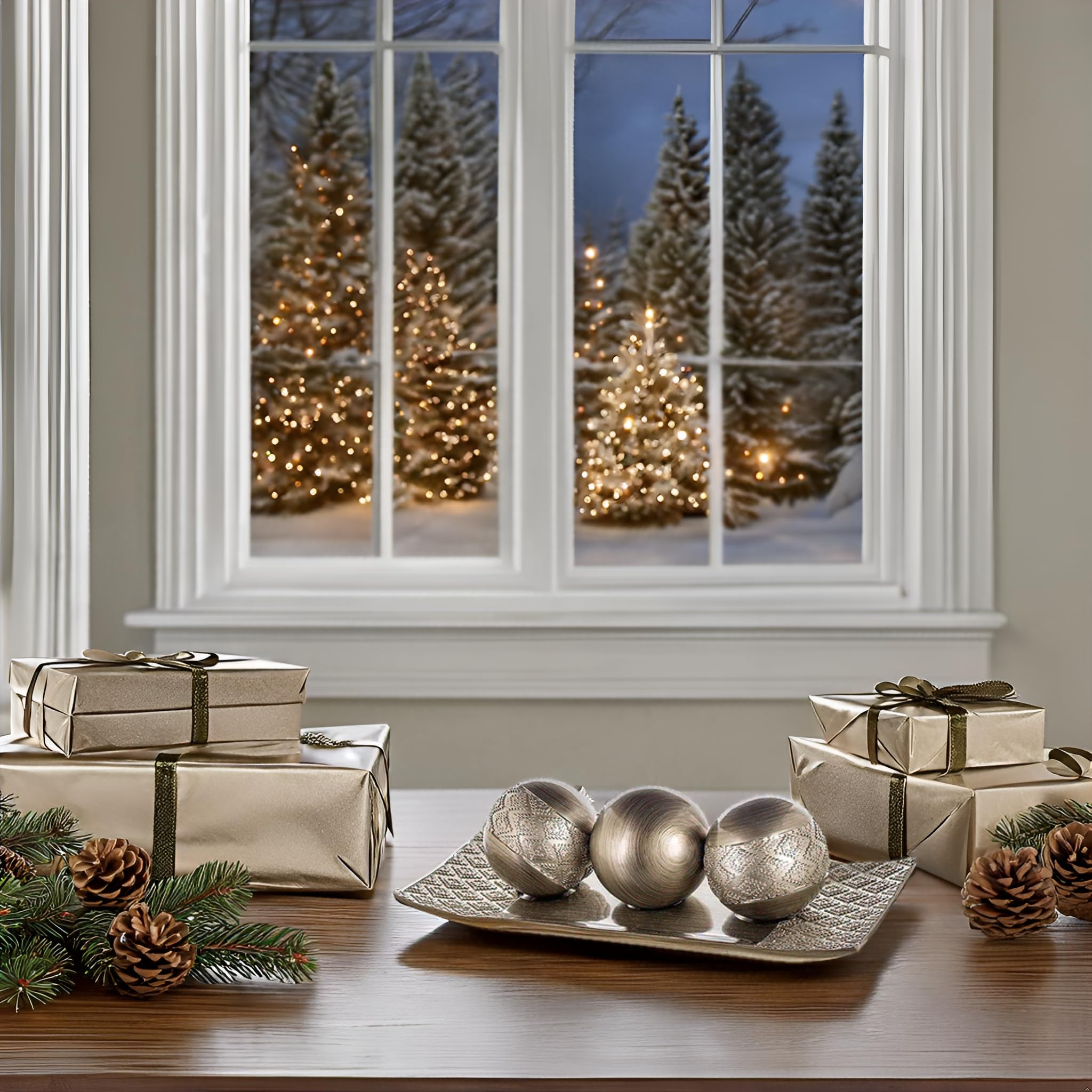 Creative Scents Dublin silver orb ball 1 adds modern texture to decor