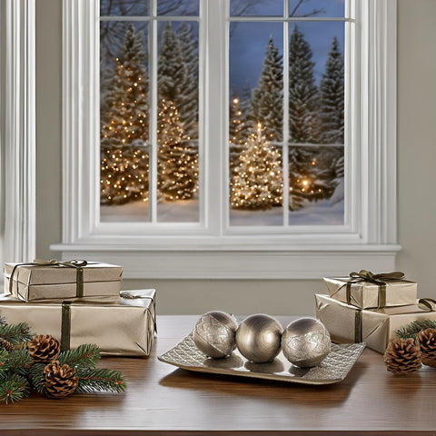 Creative Scents Dublin silver orb ball 1 adds modern texture to decor