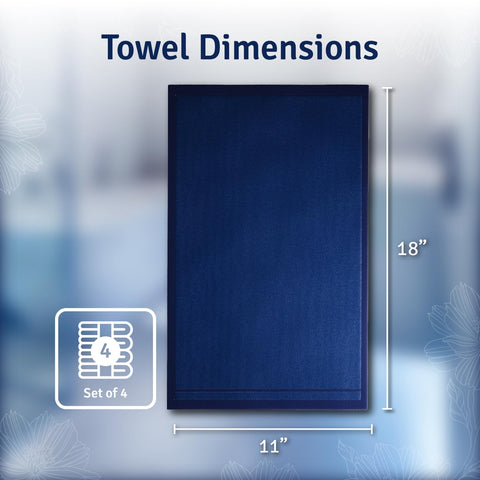 Creative Scents cotton fingertip towels in hands, 11x18 inches, quick-drying and easy to refresh.