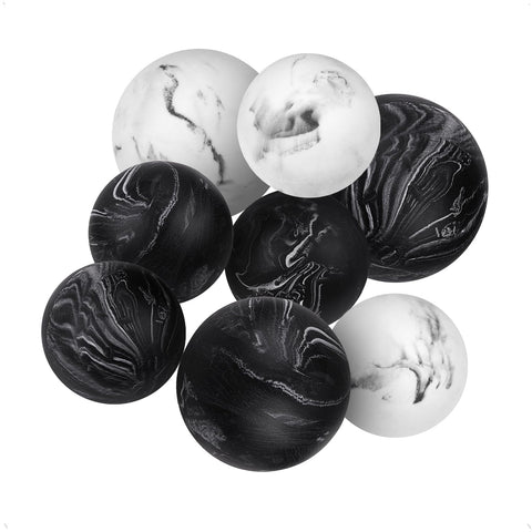 Creative Scents black and white 2in decorative ball close-up for bowls.
