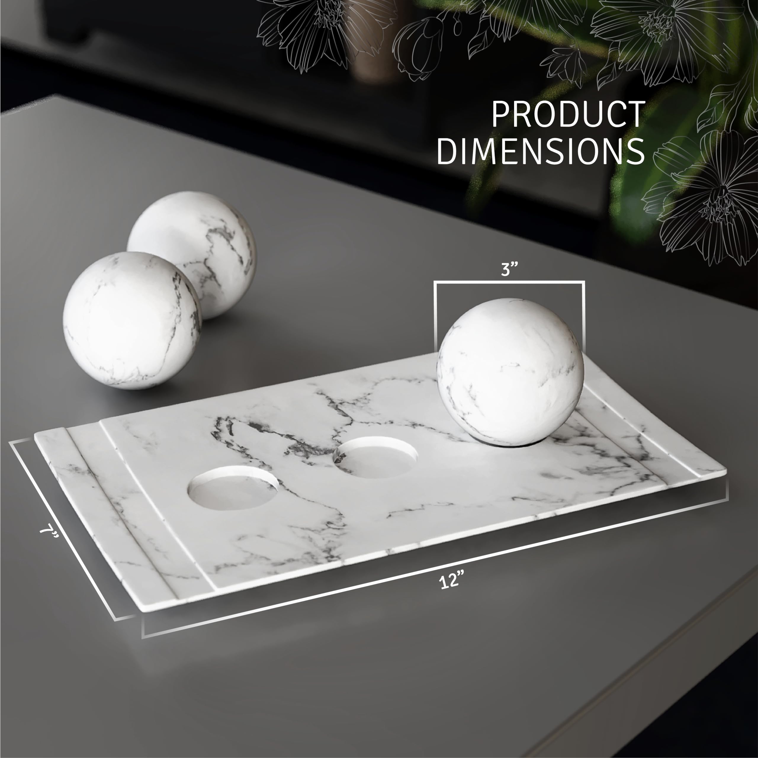 Creative Scents tray includes bottom protectors to keep furniture scratch-free.