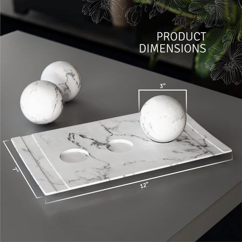 Creative Scents tray includes bottom protectors to keep furniture scratch-free.