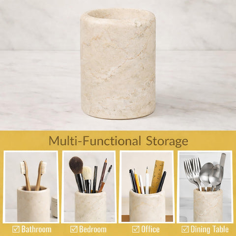 Creative Home heavyweight base keeps the tumbler steady on wet bathroom counters.