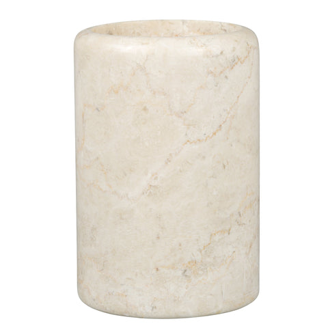 Creative Home natural champagne marble tumbler shows subtle veining for a premium bathroom accent.