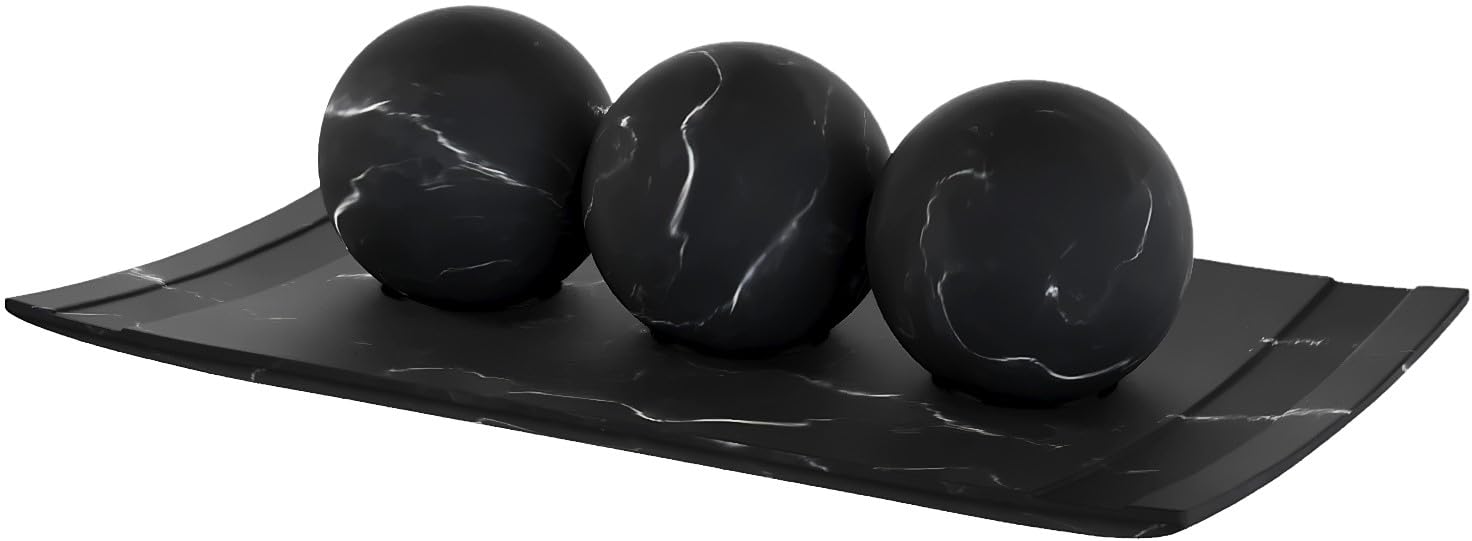 Creative Scents black marble bowl centerpiece for coffee table