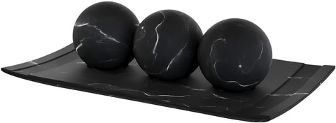 Creative Scents black marble bowl centerpiece for coffee table